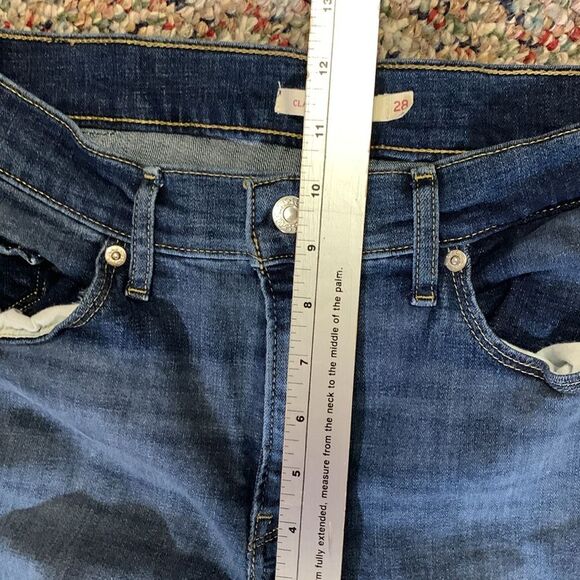 Levi’s Classic Straight Blue Mid-Rise Faded Straight Leg Jeans Size 28 - Picture 10 of 12